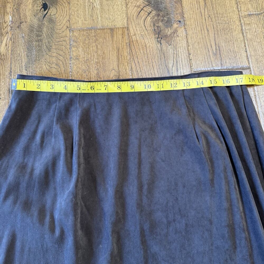 Vintage GOTCHA COVERED Womens size 16 Brown Zip Up Maxi Skirt Made In USA - Picture 5 of 7